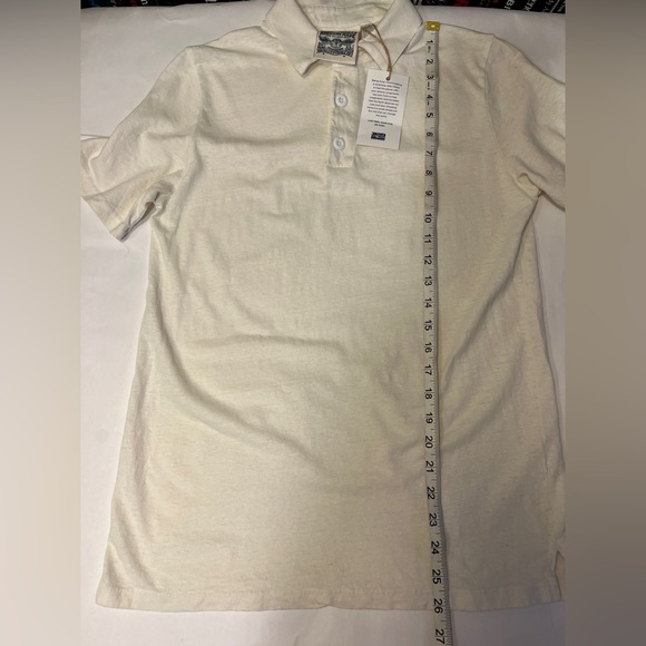 NWT Jungmaven Preston Polo Shirt | Washed White | size XS - Picture 10 of 11